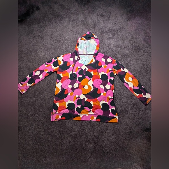 LuLaRoe Tops - LuLaRoe Women's Hoodie in Pink, Orange, and Black